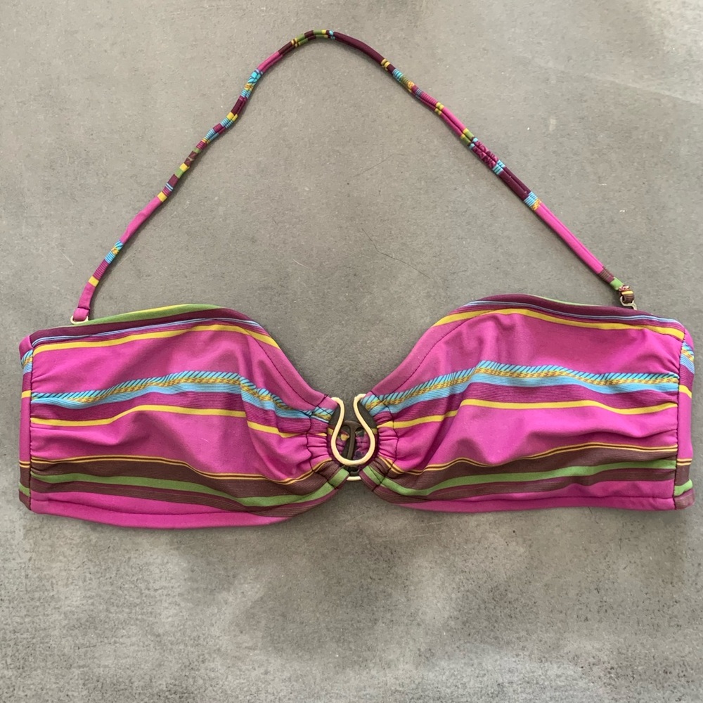 Striped bikini top
